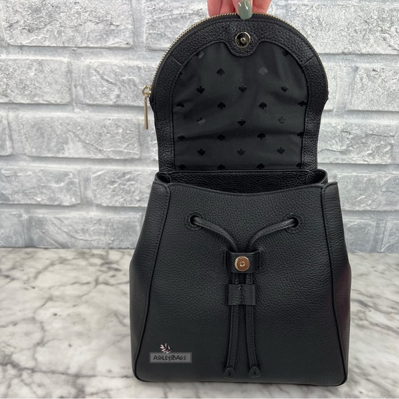 Kate Spade Leila Medium Flap Backpack In Black - Picture 6 of 10